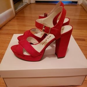 Red anne klein lalima heel